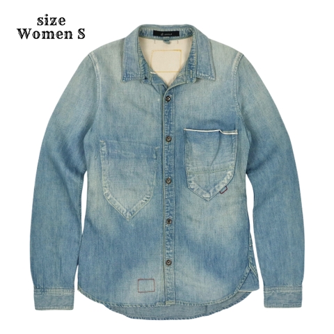 Johnbull Selvedge Denim Work Shirt Women Size S
