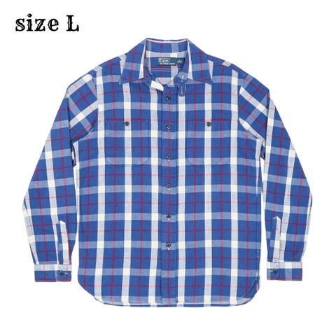 Polo Ralph Lauren Plaid Check Work Shirt Size L