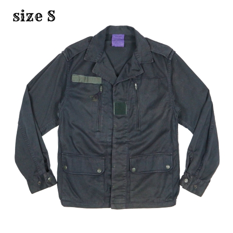 Vtg French Army Black-dyed Field Jacket Size S