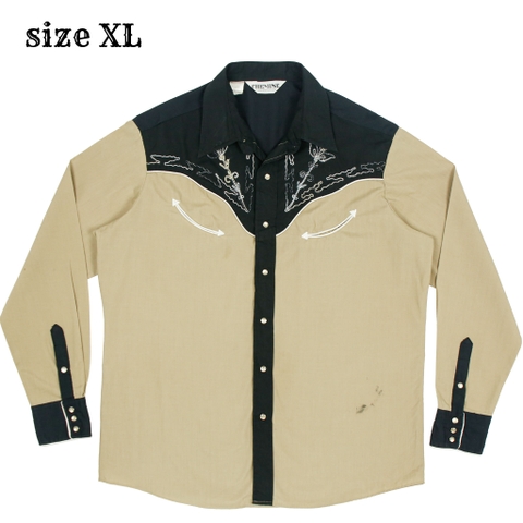 80s Chemise by Kennington Western Shirt Size XL