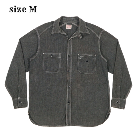 Full Count Japan Salt-Pepper Work Shirt Size M