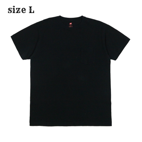 Hanes Premium Made in JP Black Pocket T-Shirt Size L