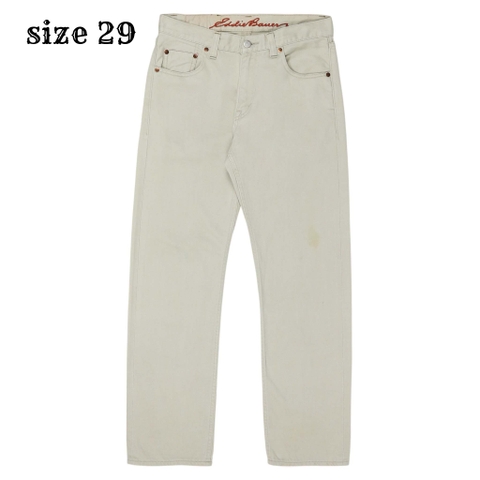 Eddie Bauer Cream White Selvedge Denim Jeans Size 29