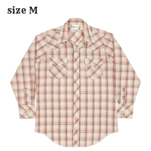 80s Dan River Brand Plaid Western Shirt Size M