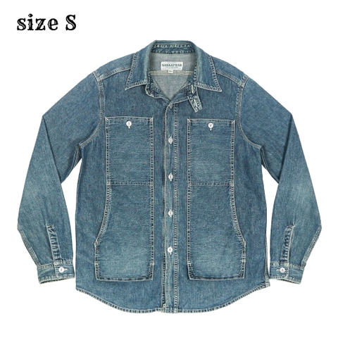 Sassafras Japan Made Denim Work Shirt Size S