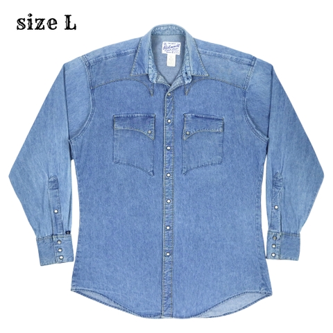 Vintage Rockmount USA Denim Western Shirt Size L