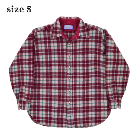 Vintage 70s Pendleton Wool Plaid Shirt Size S