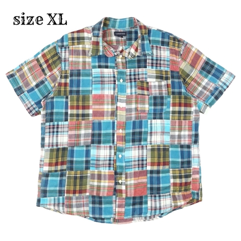 Lands’ End Patchwork Shirt Size XL