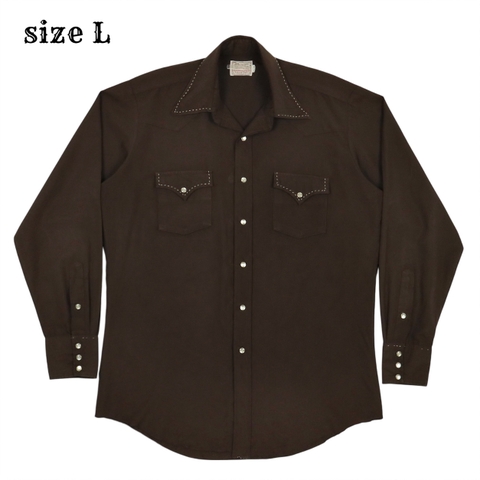 Vintage 70s H Bar C USA Western Shirt Size L