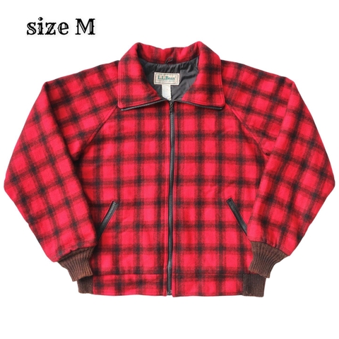 Vintage 80s L.L.Bean Buffalo Check Jacket Size M