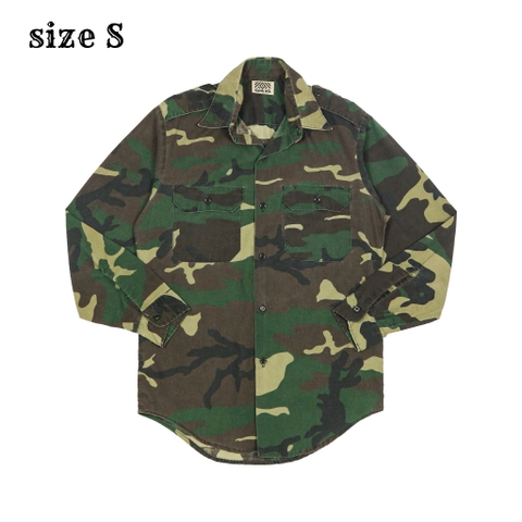 Vtg Gung Ho USA Camo Work Shirt Size S