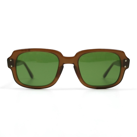 80s U.S. Military Issue Glasses Brown - Green Lens [48-20]