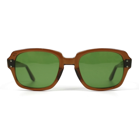 80s U.S. Military Issue Glasses Brown - Green Lens [52-20]