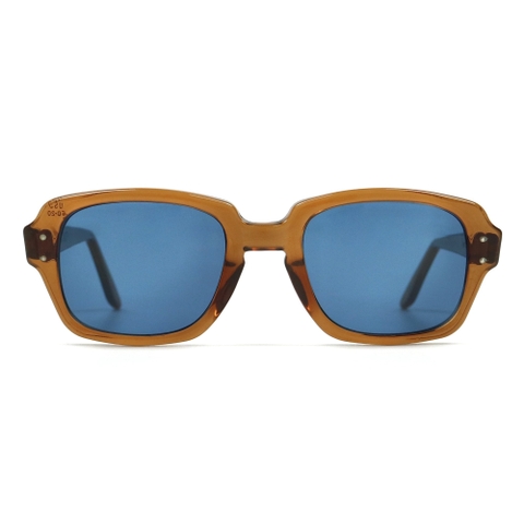 80s U.S. Military Issue Glasses Brown - Blue Lens [50-20]