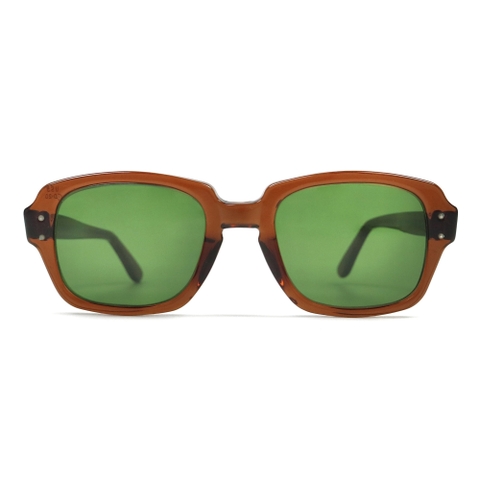 80s U.S. Military Issue Glasses Brown - Green Lens [50-20]