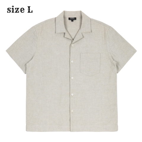 A.P.C. Oxford Cotton Short-sleeve Shirt Size L