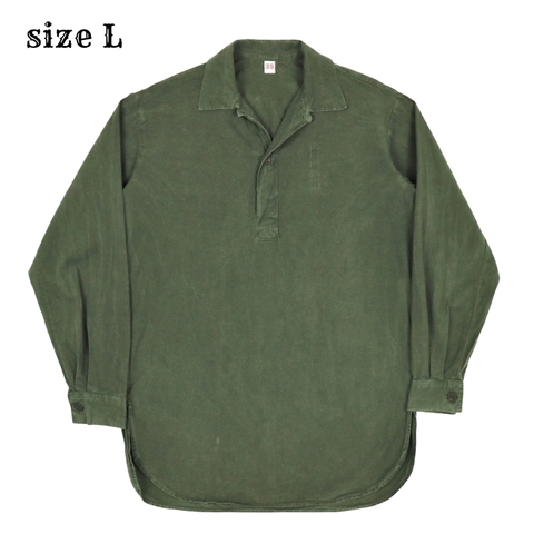 Vtg 60-70’s Swedish Military Pull-over Shirt Size L