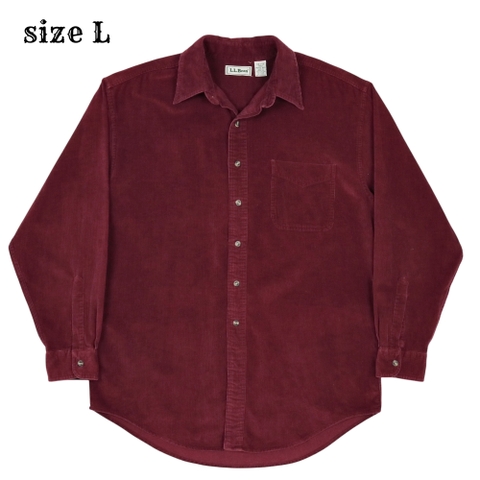 90s L.L.Bean Corduroy Button-down Shirt Size L