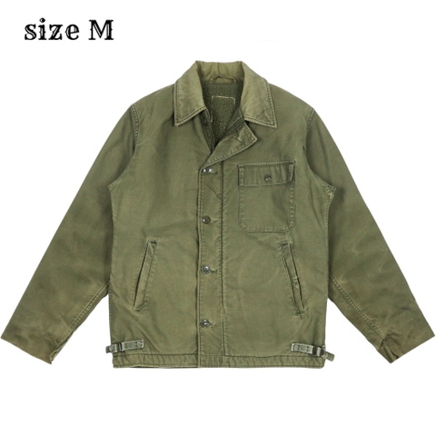 Vintage 80s U.S. Navy A-2 Deck Jacket Size M