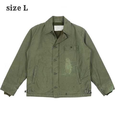 Vintage 80s U.S. Navy A-2 Deck Jacket Size L