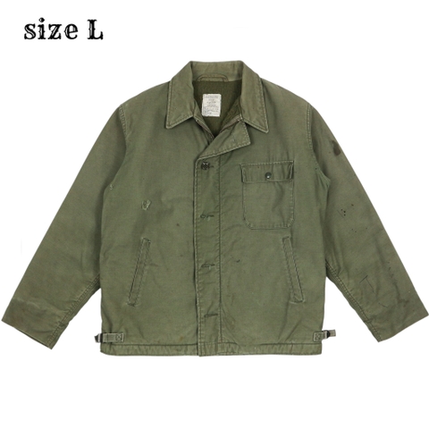 Vintage 80s U.S. Navy A-2 Deck Jacket Size L