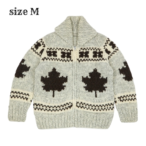 Canadian Cowichan Hand-knitted Wool Sweater Size M