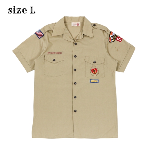 Vtg Boy Scouts of America Uniform Shirt Size L