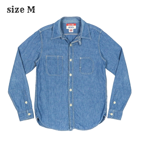 UES Mfg Made in Japan Chambray Work Shirt Size M