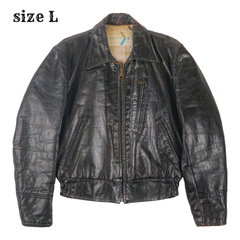 Vintage 60s Brent USA Leather Jacket Size L