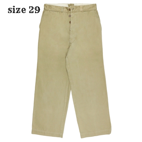 Vintage 50s U.S. Army Uniform Khaki Trousers Size 29