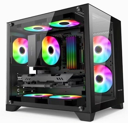 Vỏ Case Gaming Start - AQUA ( Vỏ Bể Cá 2 Mặt Kính - Chưa Có Fan Led)