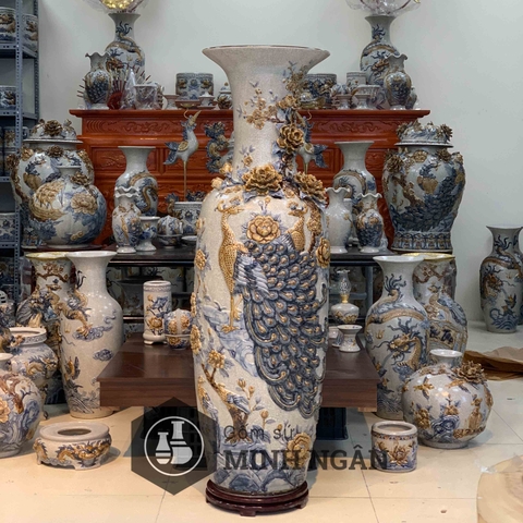 Lọ Lộc bình công đào bày cỡ đại