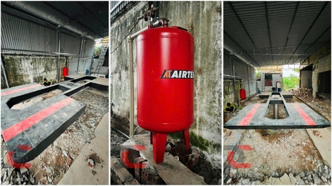 Lắp đặt bộ cầu nâng 1 trụ cho khách hàng tại Móng Cái, Quảng Ninh