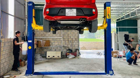 Hướng dẫn lắp đặt cầu nâng 2 trụ cáp dưới