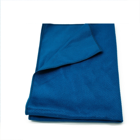 Khăn lau kính da cá kích thước 40x40 màu xanh