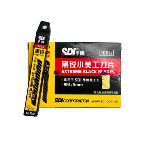 Hộp lưỡi dao SDI K403, lưỡi bằng, thép đen 60 độ