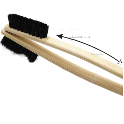 Bàn chải khe kẽ luồn khoang máy cán cong