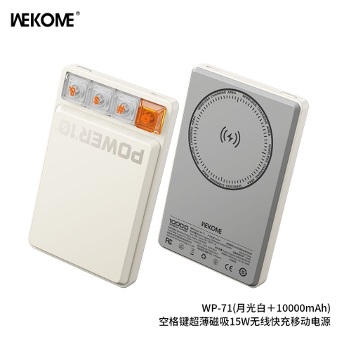 Pin/ Sạc dự phòng không dây MagSafe chính hãng Wekome WK-71 10.000mah