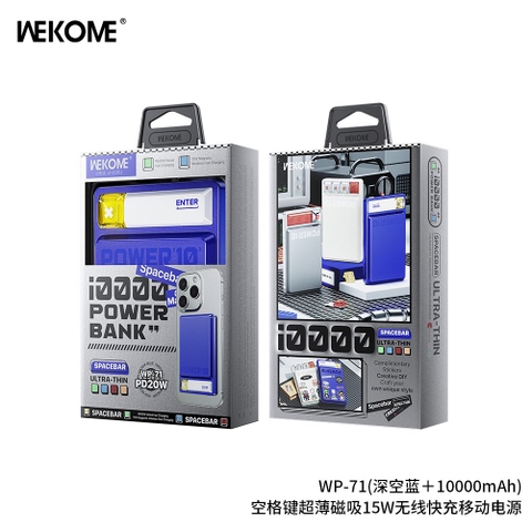 Pin/ Sạc dự phòng không dây MagSafe chính hãng Wekome WK-71 10.000mah