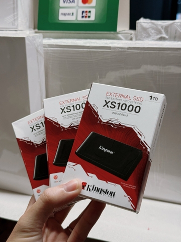 Ổ cứng di động SSD Kingston XS1000 USB 3.2 Gen 2 1TB Đen - Cho iPhone/ iPad/ Mac/ PC