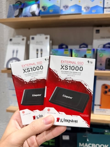 Ổ cứng di động SSD Kingston XS1000 USB 3.2 Gen 2 1TB Đen - Cho iPhone/ iPad/ Mac/ PC