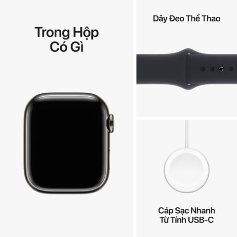 Apple Watch Series 9 Thép (GPS + Cellular) | Sport band
