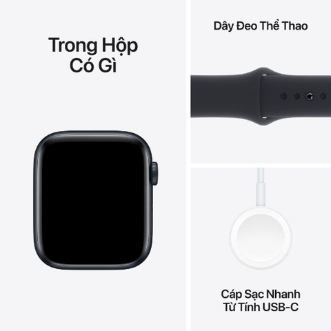 Apple Watch SE 2023 GPS - Mặt nhôm - Dây cao su