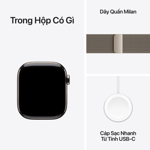 Apple Watch Series 11 Titan (GPS + Cellular) 46mm Milanese Loop