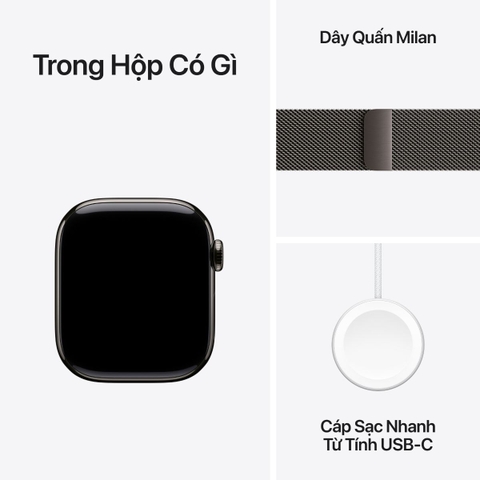 Apple Watch Series 11 Titan (GPS + Cellular) 46mm Milanese Loop