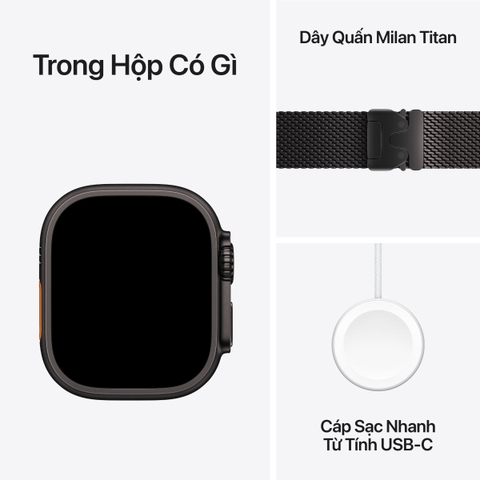 Apple Watch Ultra 3 GPS + Cellular 49mm viền Titanium dây Milan