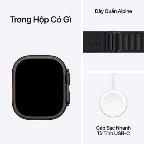 Apple Watch Ultra 3 GPS + Cellular 49mm viền Titanium dây vải Alpine Đen