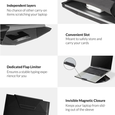 Túi da kiêm giá đỡ 3 in 1 MOFT Laptop Carry Sleeve cho Laptop.