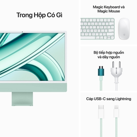 iMac M3 2023 24-inch 4.5K 8 CPU / 10 GPU / 8GB / 256GB - Hàng chính hãng