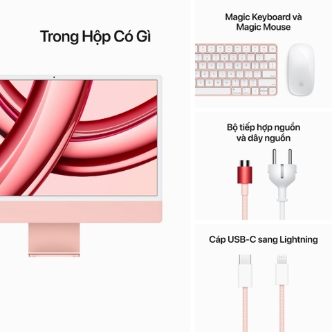 iMac M3 2023 24-inch 4.5K 8 CPU / 10 GPU / 8GB / 512GB - Hàng chính hãng